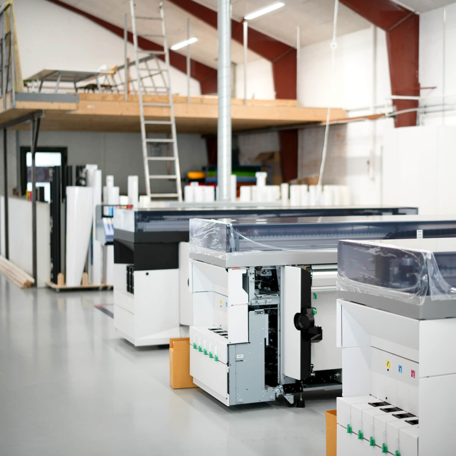 Printere hos skiltevirksomheden Egotag