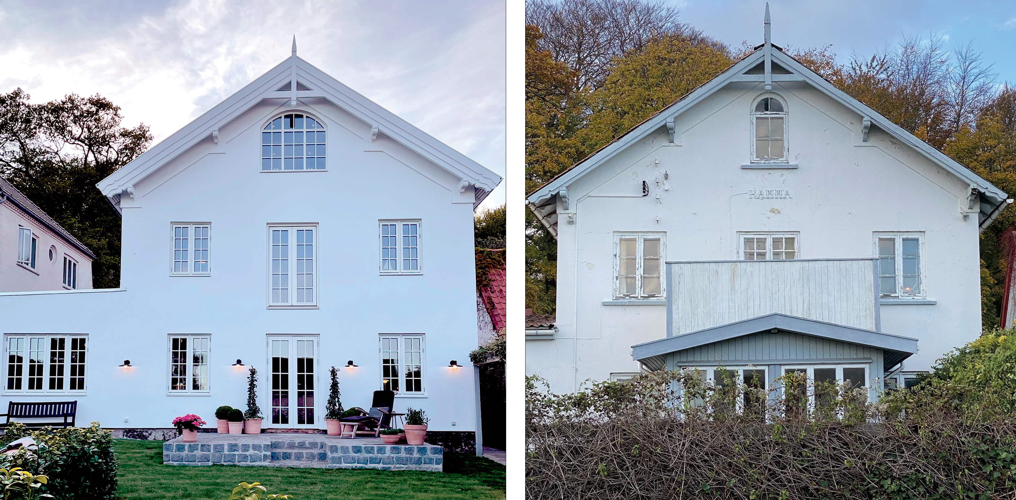 Villa Kamma før og efter