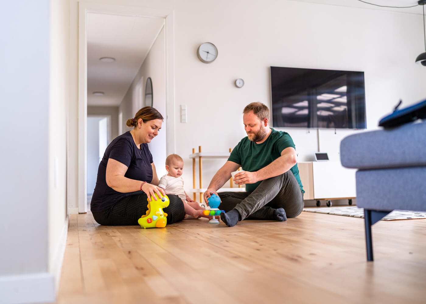 Sarah og Mikkel med deres yngste barn