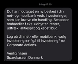 SMS om investering